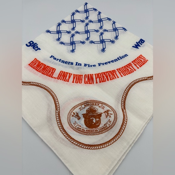 Smokey Bear Wrangler handkerchief. Bandanna. 50 year Anniversary - Picture 1 of 5